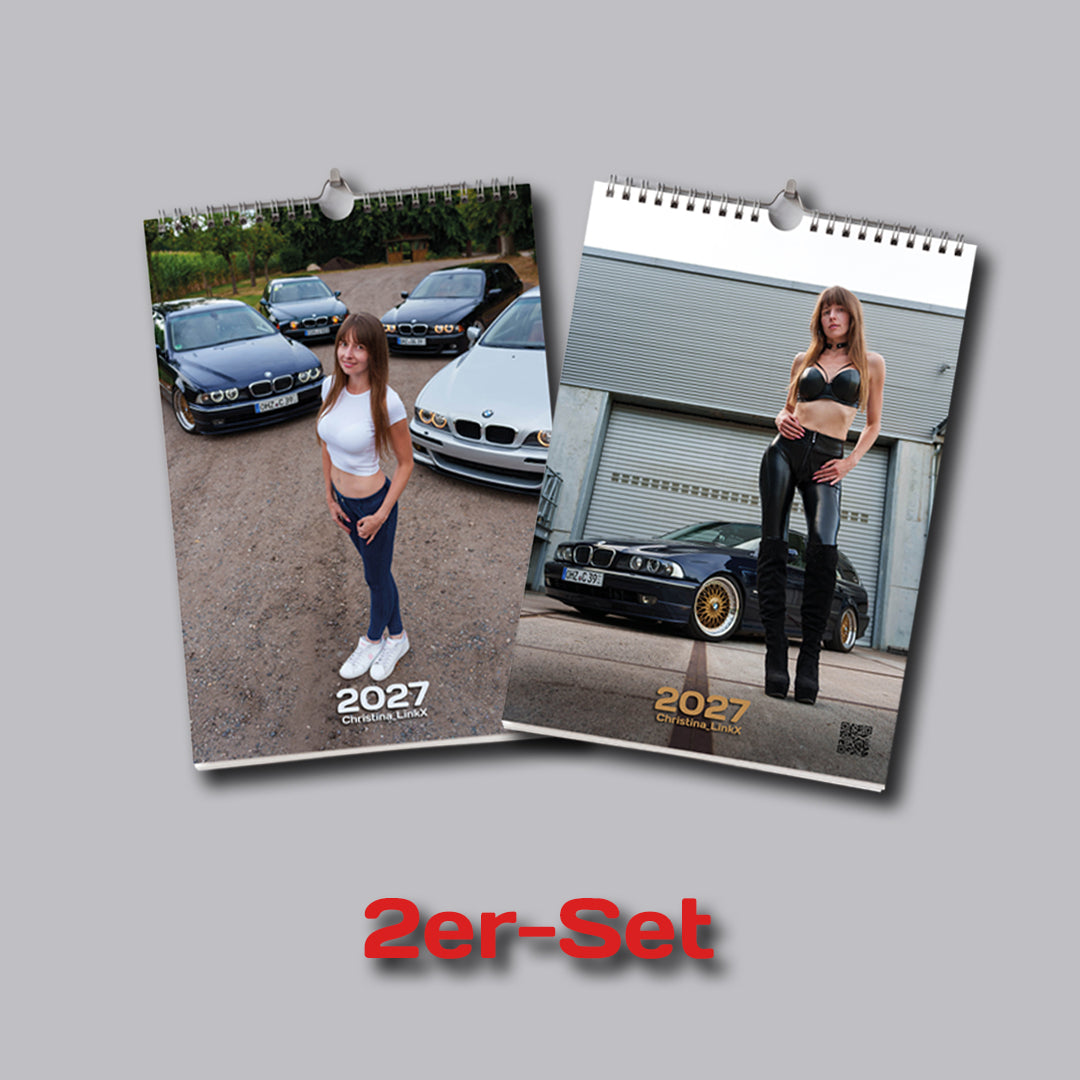 Kalender 2027 DIN A3 - Duo-Set: Classic & Lack/Leder inkl. 2 Duftbäumen - Christina_LinkX | Vorbestellung