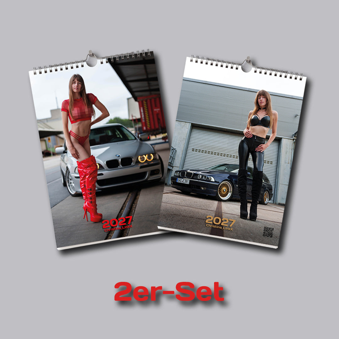 Kalender 2027 DIN A3 - Duo-Set: Erotik & Lack/Leder inkl. 2 Duftbäumen - Christina_LinkX | Vorbestellung