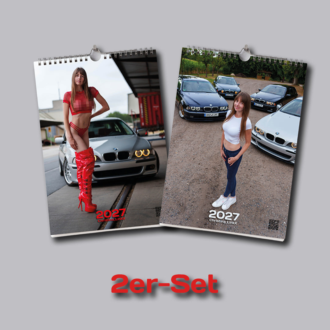 Kalender 2027 DIN A3 - Duo-Set: Classic & Erotik inkl. 2 Duftbäumen - Christina_LinkX | Vorbestellung